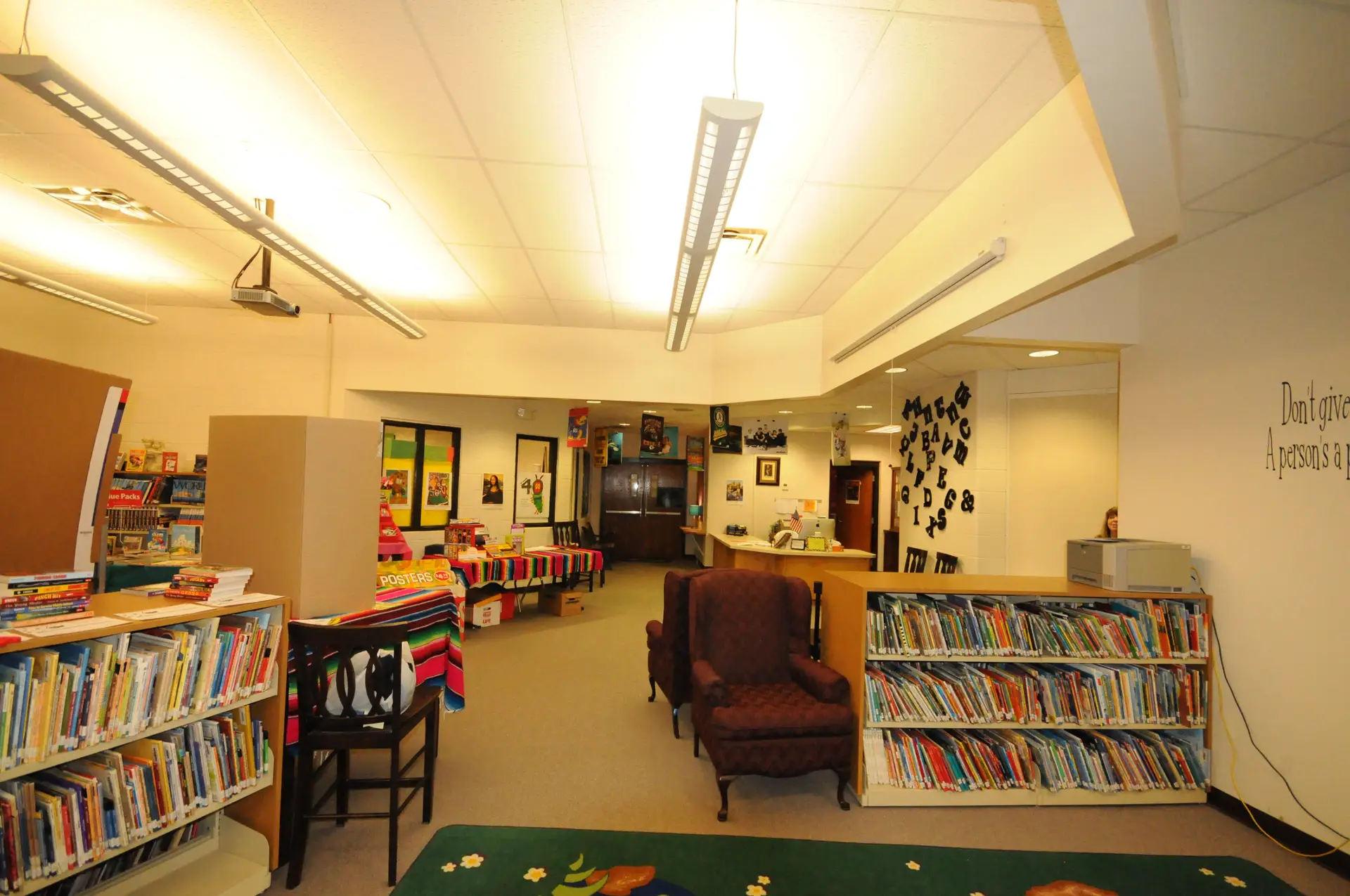 Pershing Elementary School library