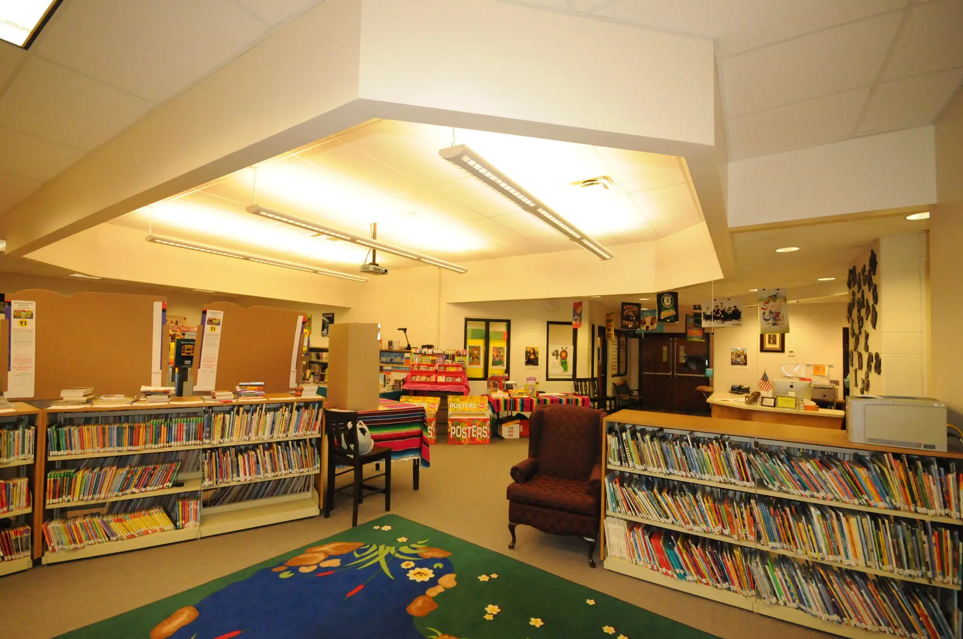 Pershing Elementary School library