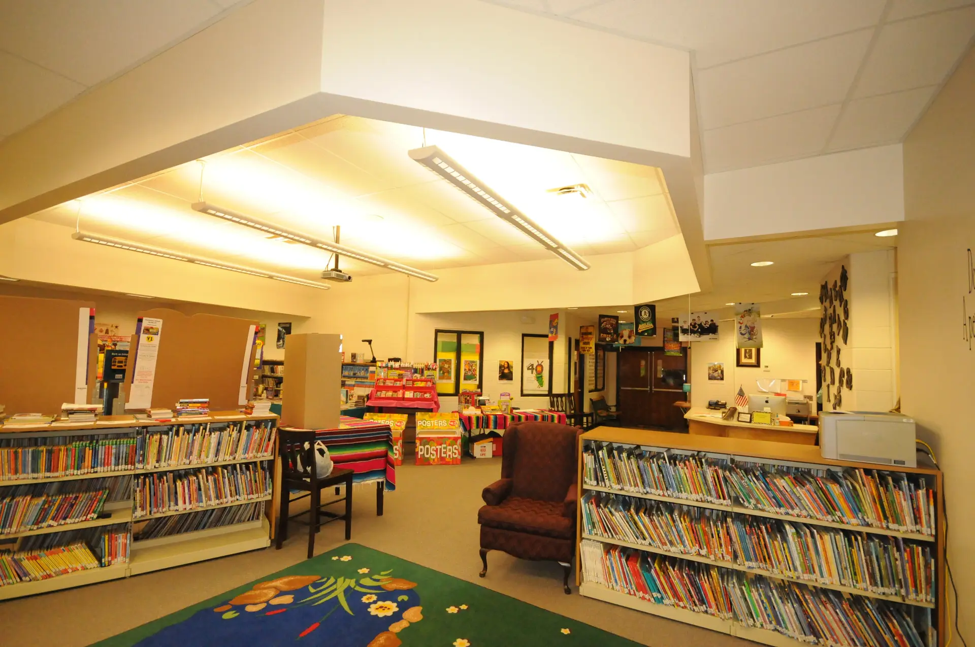 Pershing Elementary School library