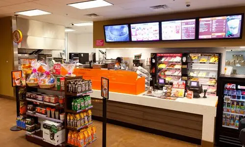 Dunkin Donuts service counter