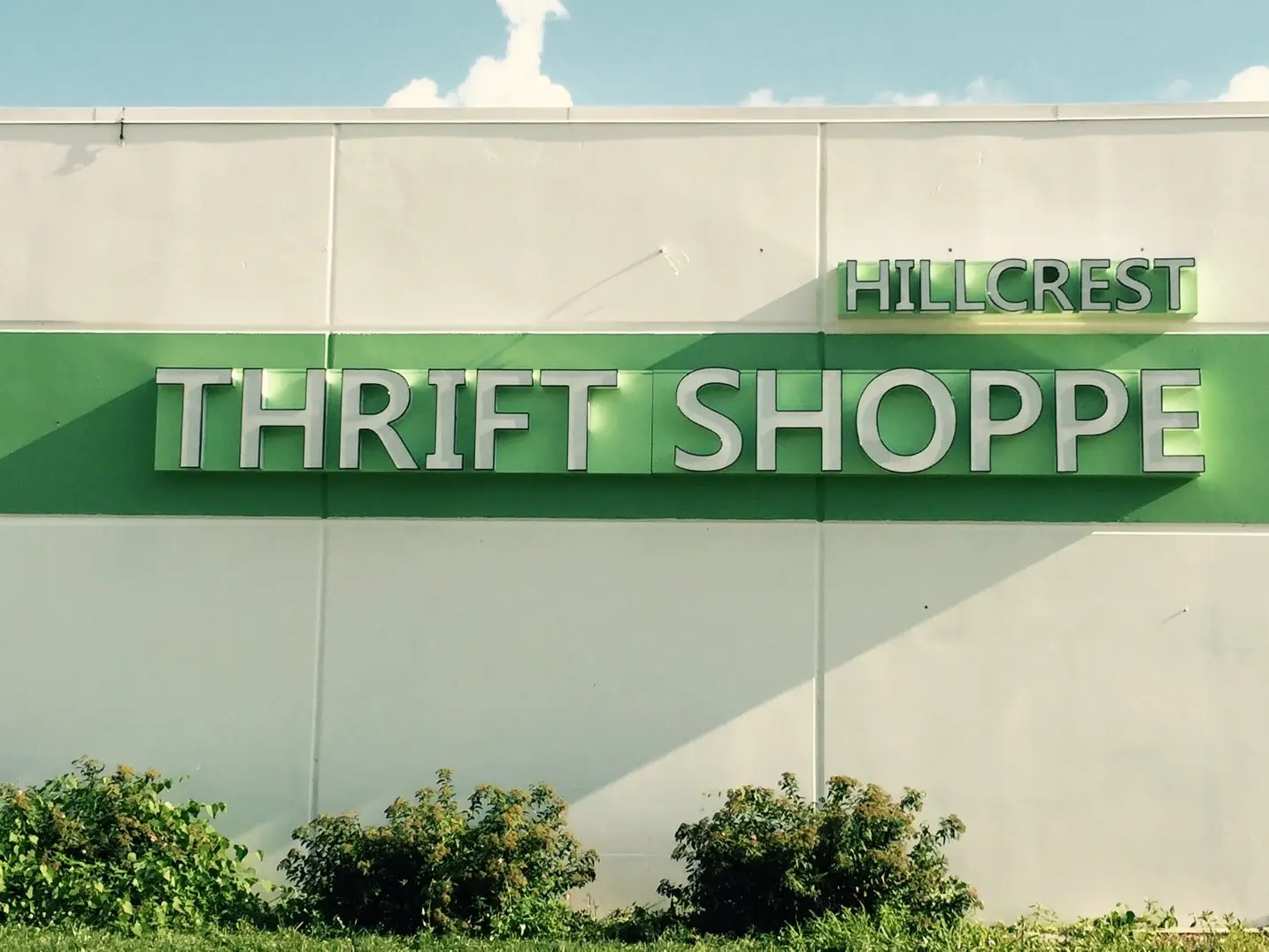 Hillcrest Thrift Shoppe sign